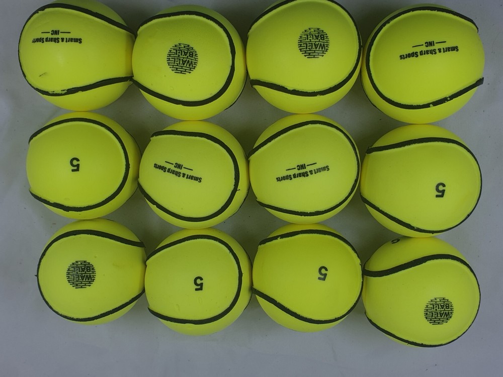 Hurling Wall Balls Sliotars Yellow Color GAA Official Size 5 Balls (12 Sliotars)