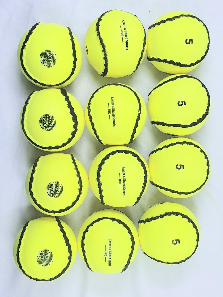 Hurling Wall Balls Sliotars Yellow Color GAA Official Size 5 Balls (12 Sliotars)