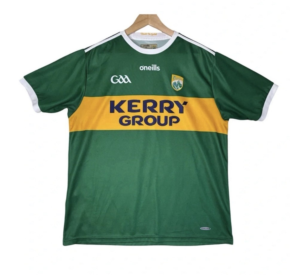 Authentic 2018 Kerry GAA Jersey Player Fit O’Neills Size 4XL Green Gold Ciarraí