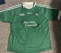 O’Neills Limerick GAA Gaelic Football Polyester Jersey Green/White Lightweight