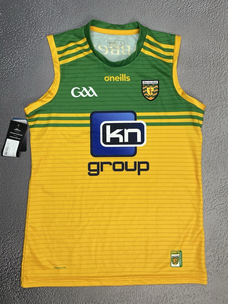 New Donegal Dun Na nGaal GAA O’Neills Football Yellow Vest Size Large