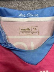 GAA O’Neills Dublin GAA Pink Jersey T-Shirt Size 14