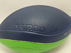 Nerf Football Turbo Jr 1996 8.5″ long Vintage Tonka HTF Green Blue Rare Vintage