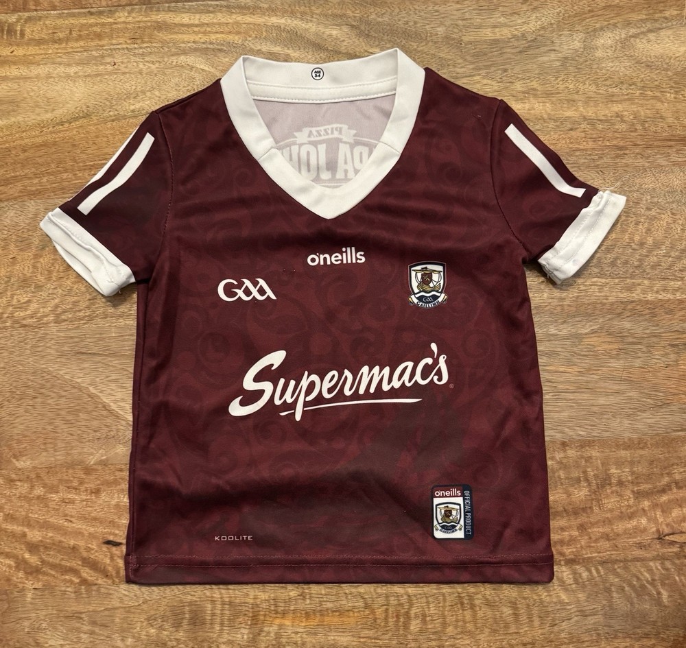 Galway GAA Gaelic Football Jersey O’Neills Youth Size 3-4yrs
