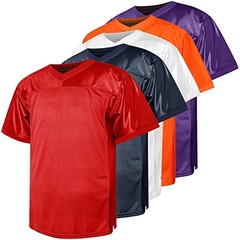 Blank Football Jersey,90s Hip Hop Sports Mesh Practice Plain X-Large Red