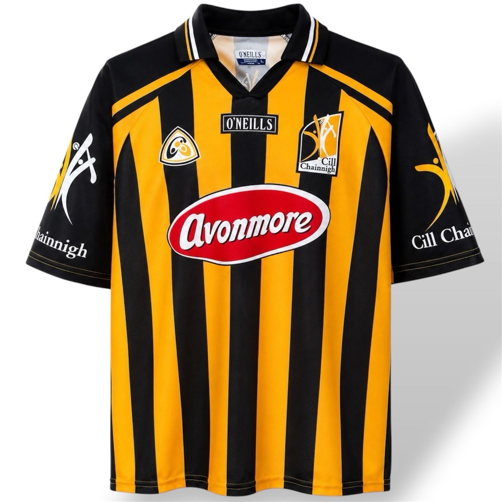 2004/07 GAA CILL CHAINNIGH KILKENNY HOME O’NEILLS VINTAGE JERSEY SHIRT GAELIC L