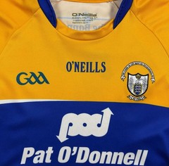 O’Neills Clare GAA 2010-2011 Home Jersey Pat O’Donnell Sponsor Youth L