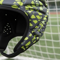 Futbol Goalie Helmet Breathable Padded Head Guard Adjustable Fit for