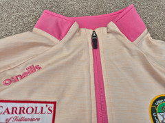 CLASSIC OFFALY O’NEILLS GAA GAELIC HURLING 1/4 ZIP PINK/WHITE TOP LADIES SIZE 12