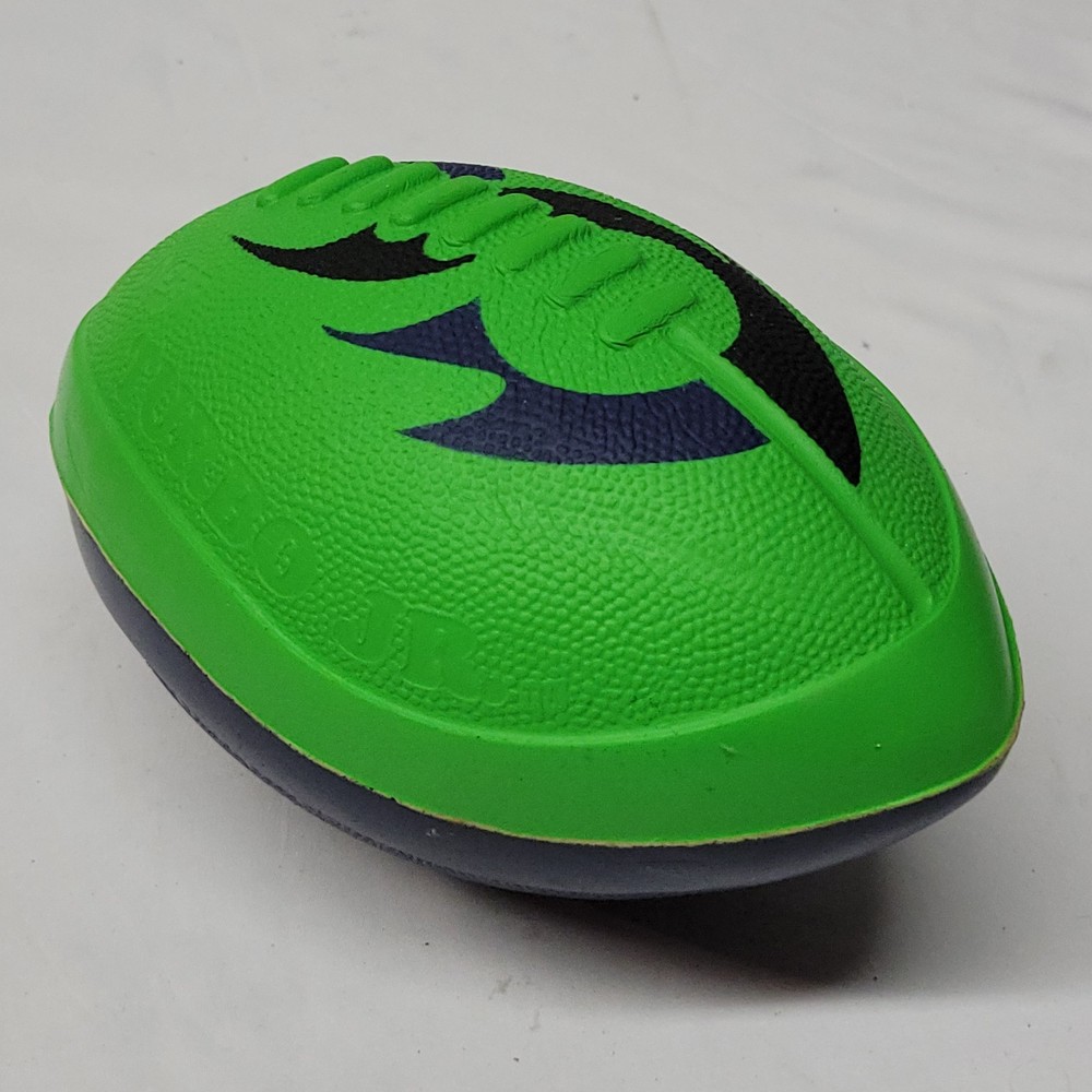 vtg 1996 Nerf Football Turbo Jr 8.5″ Foam Tonka HTF Green Blue Rare