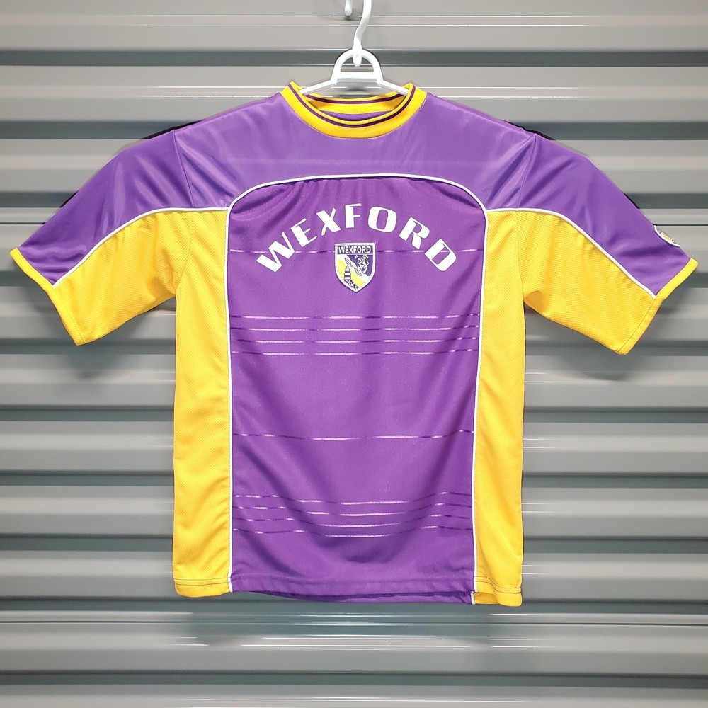 VTG Wexford GAA Jersey YOUTH XL Shirt County Supporters Loch Garman Purple Gold