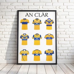 Irish Gaelic Football and Hurling GAA County Poster, A History of each County