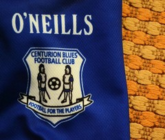 Centurion Blues, gaelic football Jersey by O’Neills, Mens XL, #21 Player Issue