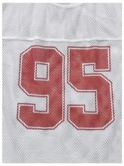 Men’s Number Jersey Shirt Crew Neck Sleeveless Mesh Tank Tops Y2k Large White