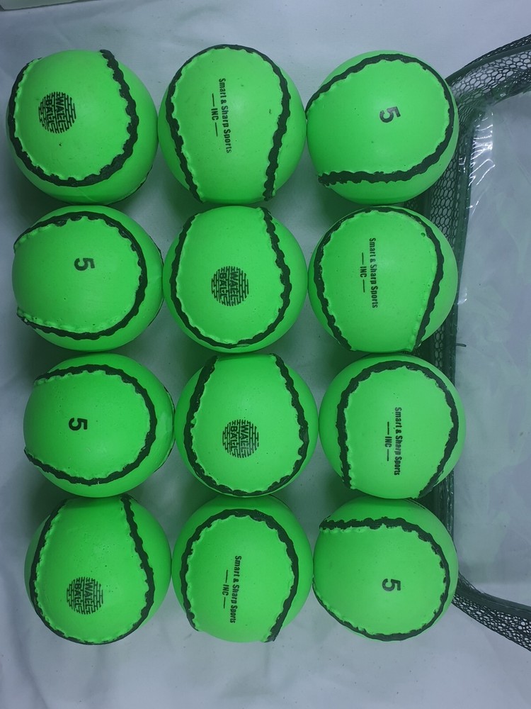 Hurling Wall Balls Sliotars Green Color GAA Official Size 5 Balls (12 Sliotars)