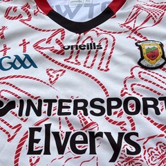 O’Neills Mayo GAA Gaelic Football Jersey White/Red/Black XL Polyester Breathable