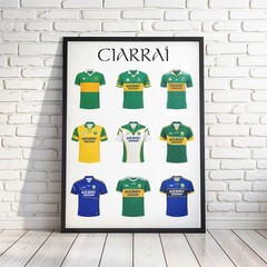 Irish Gaelic Football and Hurling GAA County Poster, A History of each County