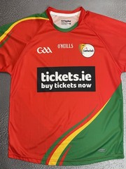 New 2015 Carlow GAA Red Green Jersey Shirt Size Medium