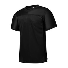 YWIES Blank Football Jersey Mesh Athletic Football Shirt Practice Medium Black