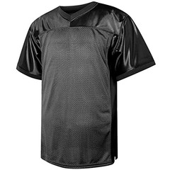 Blank Football Jersey,90s Hip Hop Sports Mesh Practice Plain Small Black
