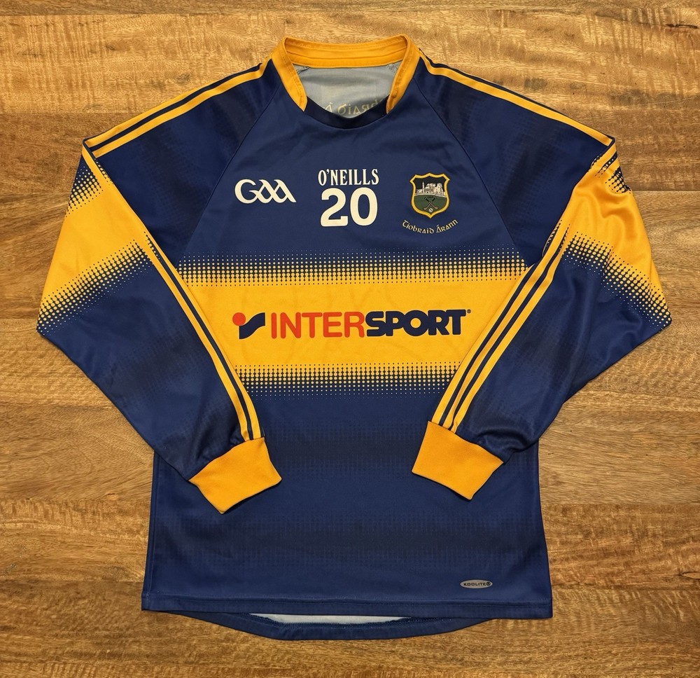 Tipperary GAA Hurling Long Sleeve Shirt Jersey O’Neills Mens Small #20 Leahy
