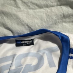 Azzurri Sport Waterford GAA Gaelic Football Jersey White Blue Polyester Durable