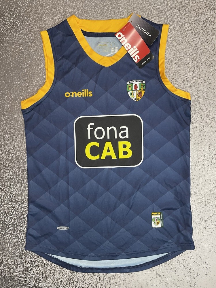 GAA O’Neills Antrim GAA Dark Blue Jersey T-Shirt Vest Size Small