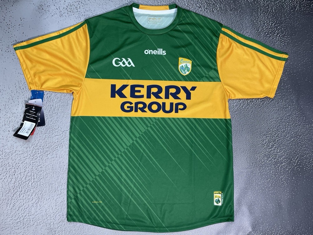 New CLARRAI O’NEILLS GEALIC Football Green Yellow Jersey GAA Size Medium