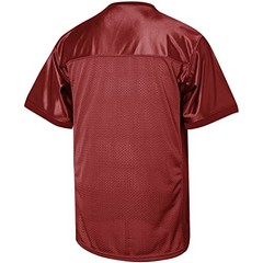 Blank Football Jersey,90s Hip Hop Sports Mesh Practice Plain Large Claret
