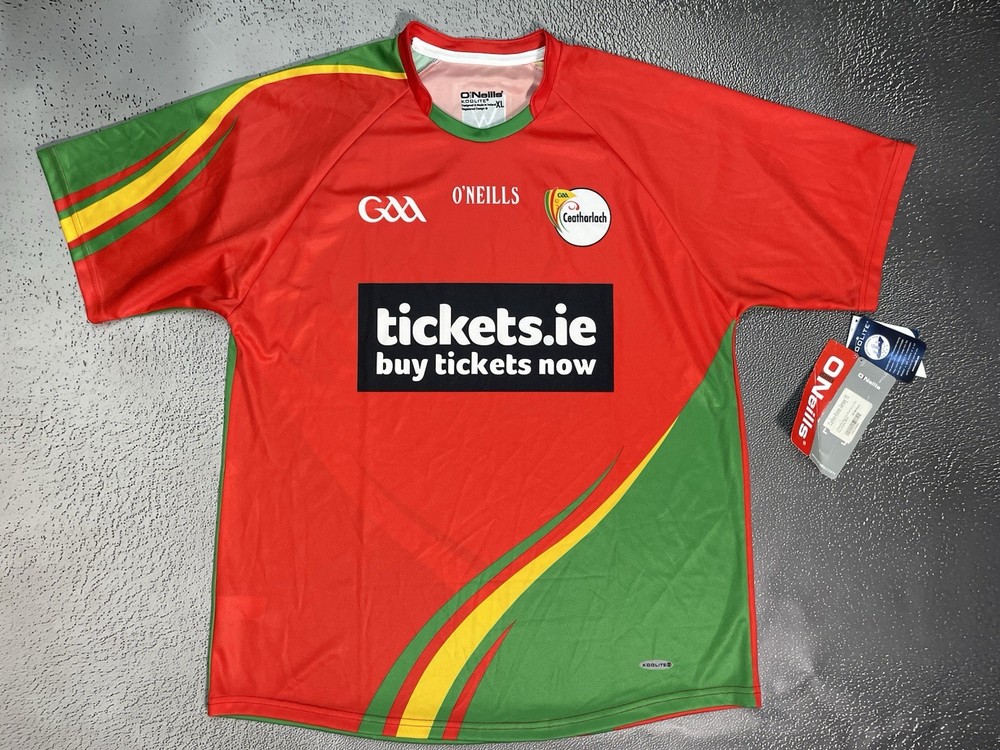 New 2015 Carlow GAA Red Green Jersey Shirt Size XL