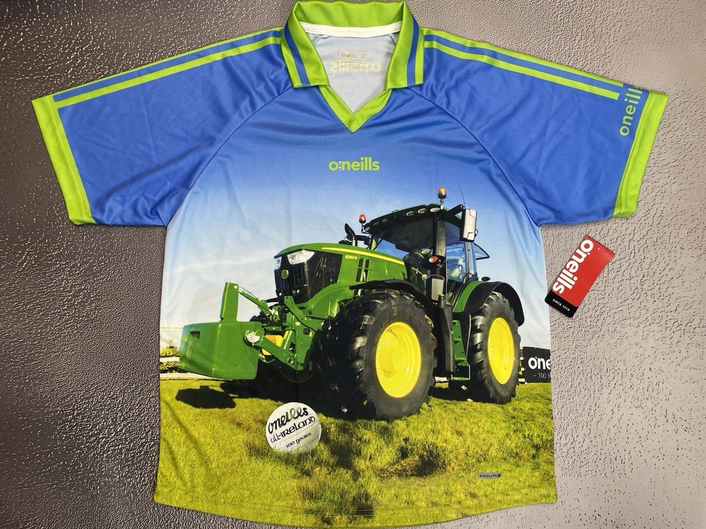 New O’Neills Men’s Green Machine!! Ploughing Jersey Multi Size XL