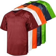Blank Football Jersey,90s Hip Hop Sports Mesh Practice Plain Large Claret