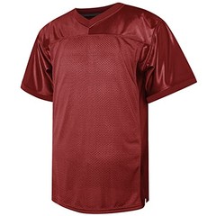 Blank Football Jersey,90s Hip Hop Sports Mesh Practice Plain Large Claret
