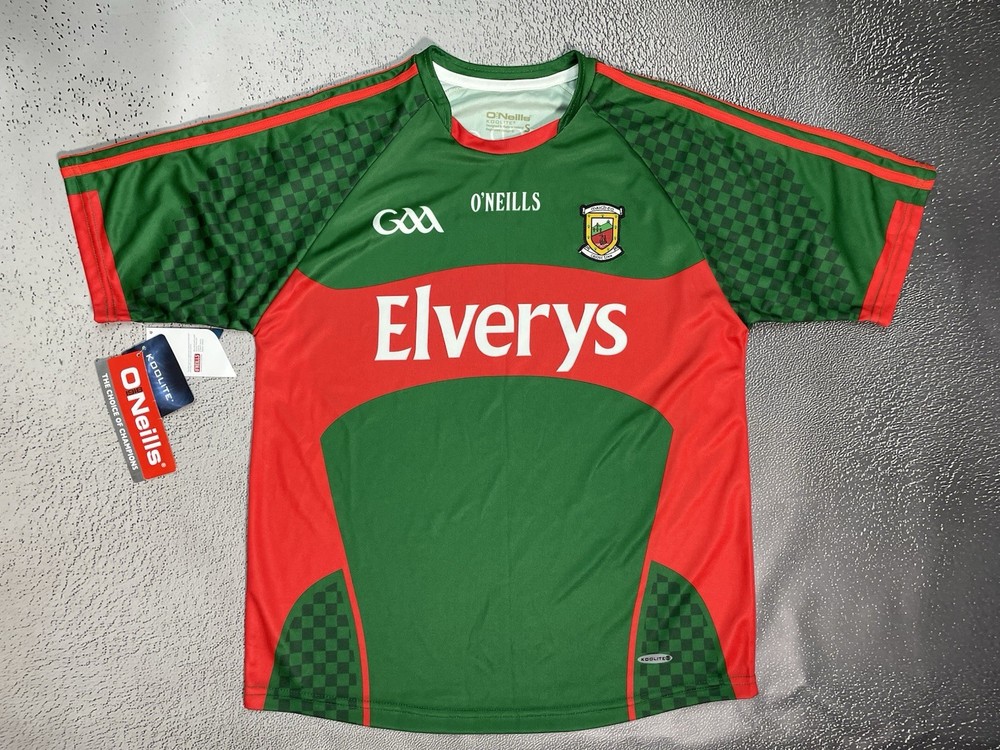 New MAYO O’NEILLS GEALIC Football Green Jersey GAA Size Small