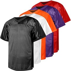 Blank Football Jersey,90s Hip Hop Sports Mesh Practice Plain Small Black
