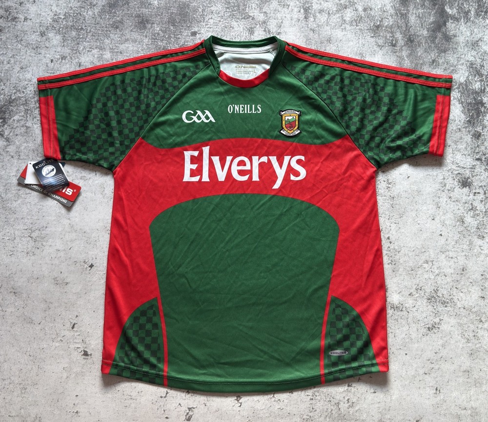 Mayo GAA 2015/16 Home Jersey Elverys Gaelic Football Shirt O’Neills size L